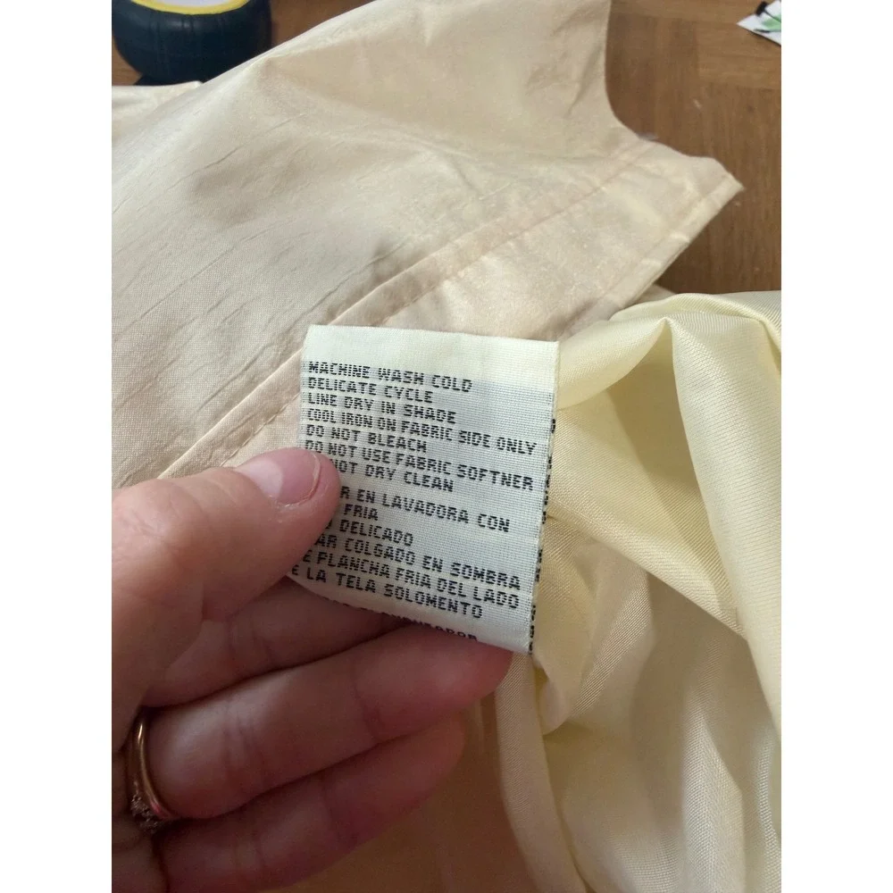 Vtg F. W.‎ Fischer Floral Coquette Girls Trench Dress Event Coat Sz 6X